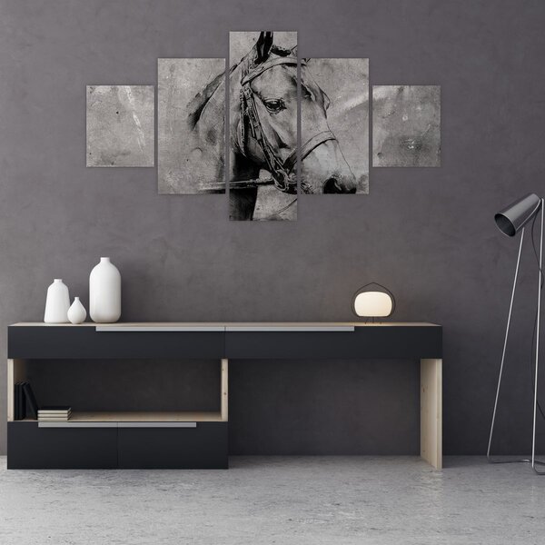 Obraz - Portrét koně (125x70 cm)