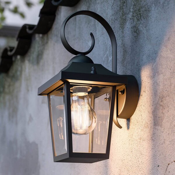 Philips myGarden Buzzard venkovní nástěnné svítidlo černé, stmívatelný, Černá, Hliník, Vintage