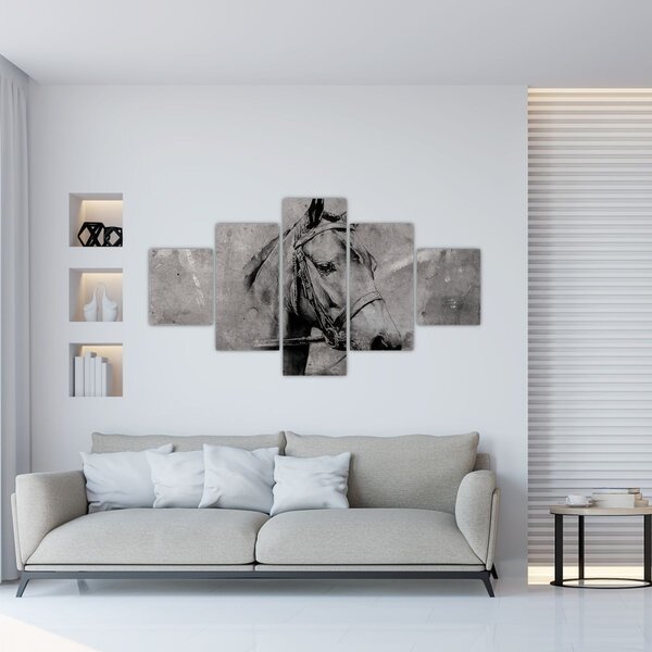 Obraz - Portrét koně (125x70 cm)