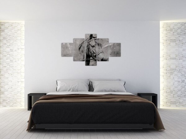 Obraz - Portrét koně (125x70 cm)