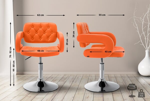 Židle Dublin lounger - Oranžová