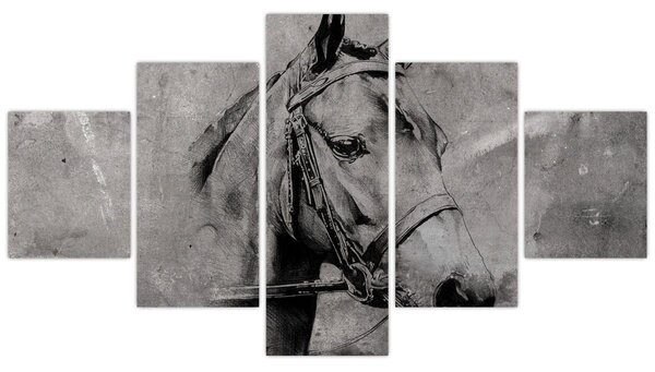 Obraz - Portrét koně (125x70 cm)