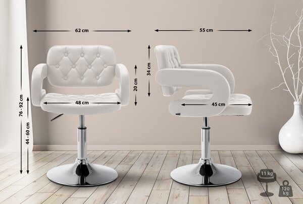 Židle Dublin lounger - Bílá