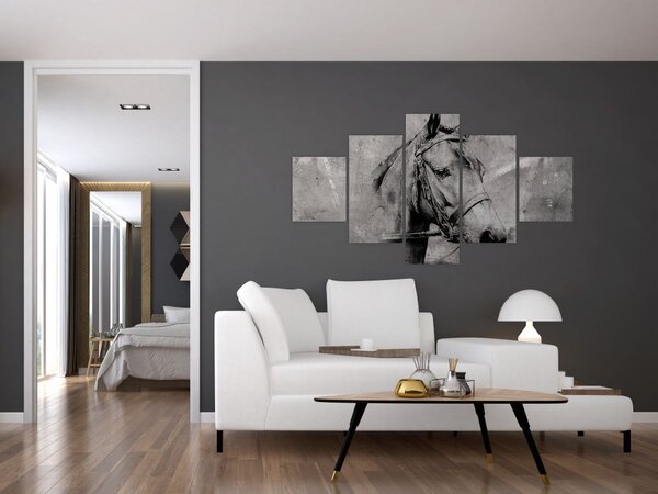 Obraz - Portrét koně (125x70 cm)