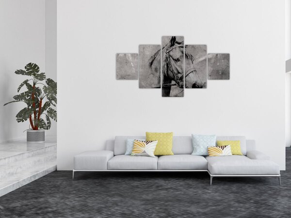 Obraz - Portrét koně (125x70 cm)