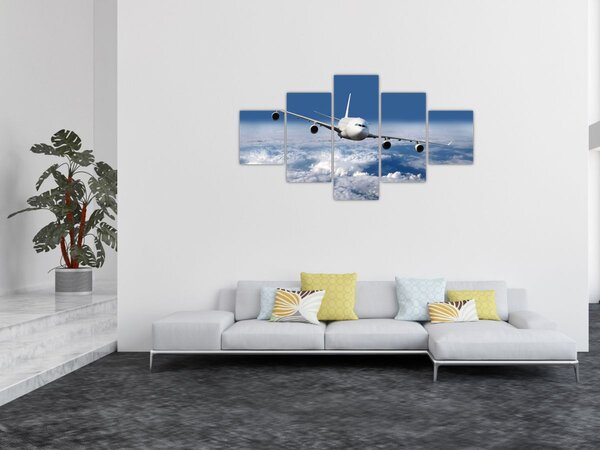 Obraz - Letadlo v oblacích (125x70 cm)