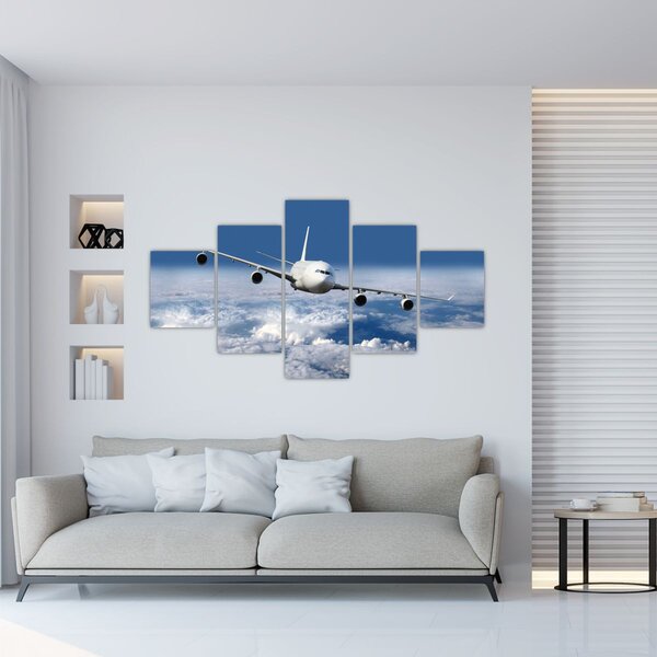 Obraz - Letadlo v oblacích (125x70 cm)