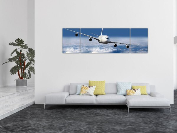 Obraz - Letadlo v oblacích (170x50 cm)