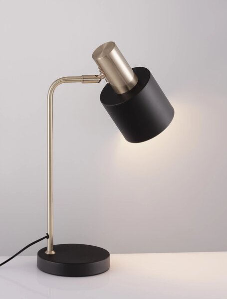 Rustikální stolní lampa Paz černé