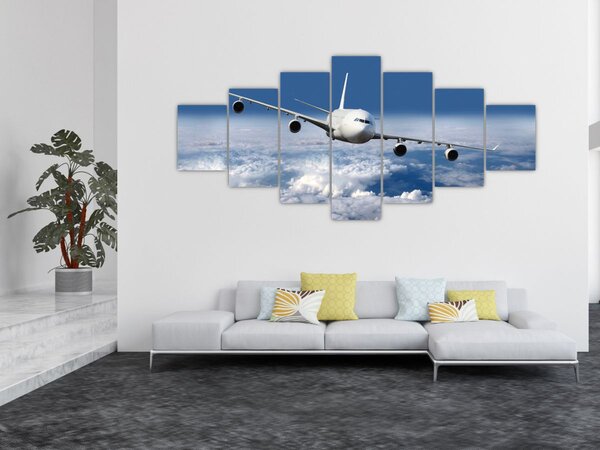 Obraz - Letadlo v oblacích (210x100 cm)