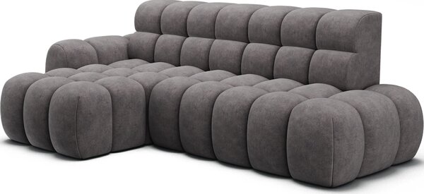 Designová rohová sedací souprava ARIADNE - tmavě šedá, levý roh