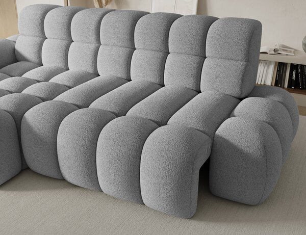 Designová rohová sedací souprava ARIADNE - světle šedá, levý roh