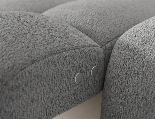 Designová rohová sedací souprava ARIADNE - světle šedá, levý roh