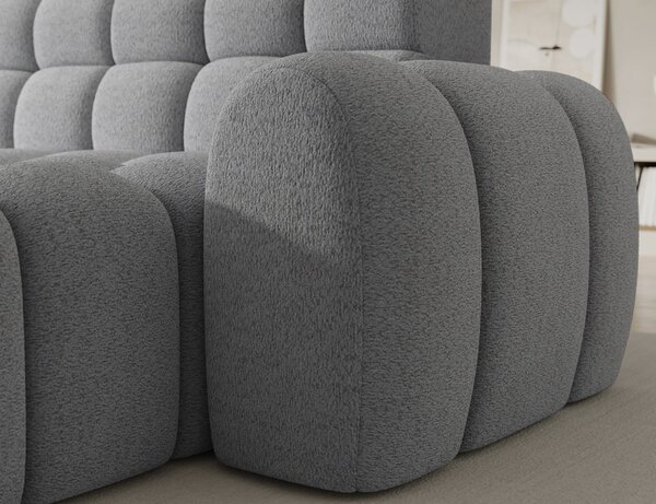 Designová rohová sedací souprava ARIADNE - světle šedá, levý roh