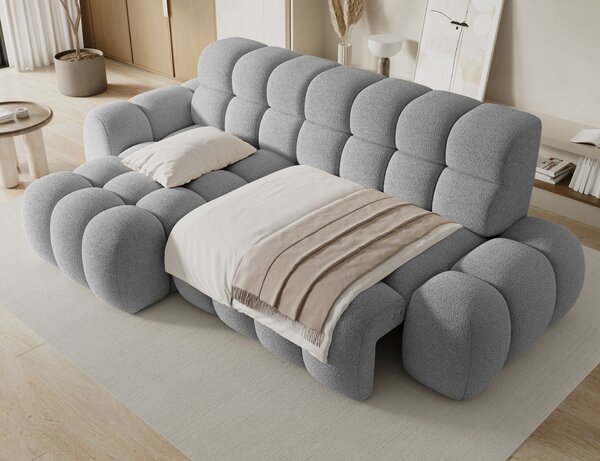 Designová rohová sedací souprava ARIADNE - světle šedá, levý roh