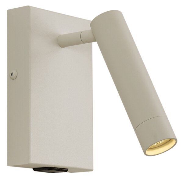 Moderní nástěnná lampa béžová nastavitelná s USB-C - Croft