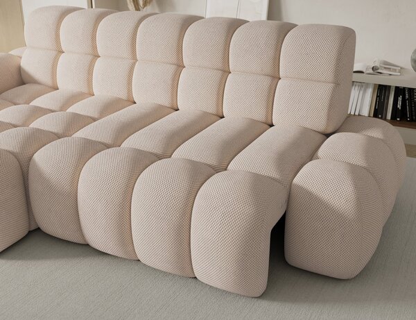 Designová rohová sedací souprava ARIADNE - béžová, levý roh