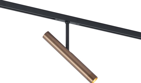 Moderní tmavě bronzový reflektor pro 1fázový kolejnicový systém - Slimline Avery