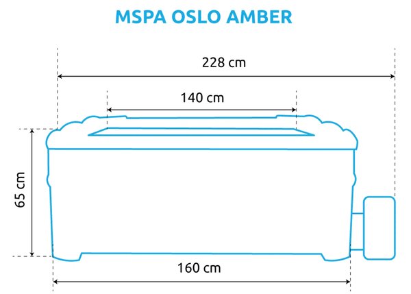 Mspa | Vířivý bazén MSPA Oslo Amber F-AM063W | 11400311
