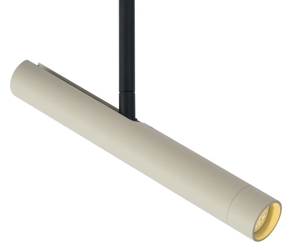 Moderní bodové svítidlo béžové s černou pro 1fázový kolejnicový systém - Slimline Avery