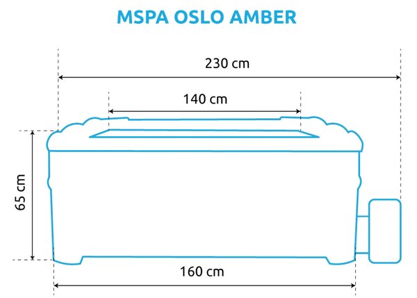 Mspa | Vířivý bazén MSPA Oslo Amber F-AM063W | 11400311