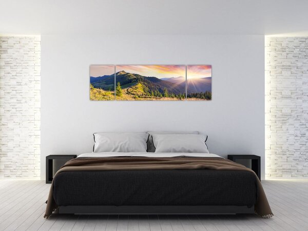 Obraz - Lesní krajina (170x50 cm)