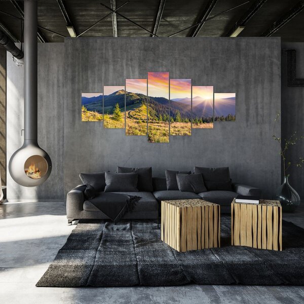 Obraz - Lesní krajina (210x100 cm)