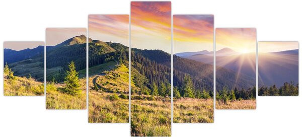 Obraz - Lesní krajina (210x100 cm)