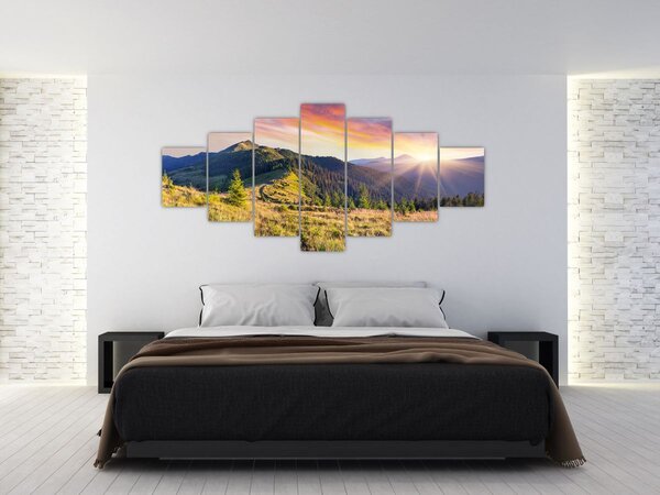 Obraz - Lesní krajina (210x100 cm)