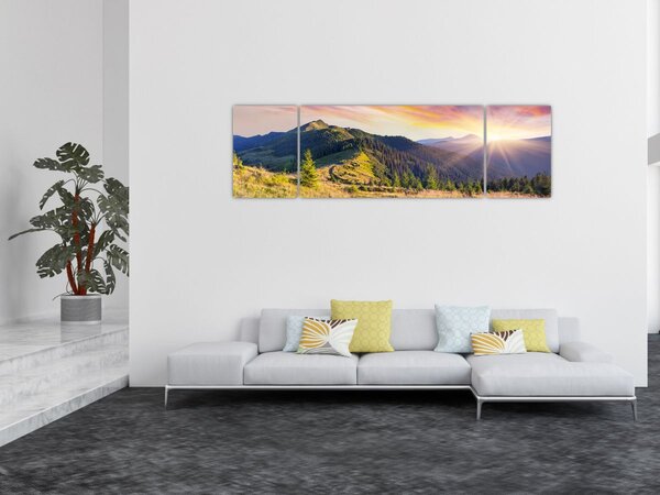 Obraz - Lesní krajina (170x50 cm)