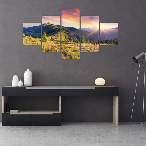 Obraz - Lesní krajina (125x70 cm)