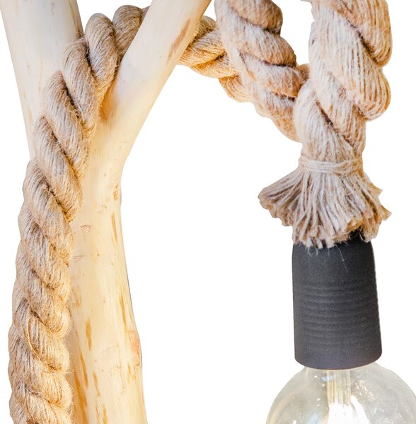 Stojací lampa NERIDA světlé dřevo