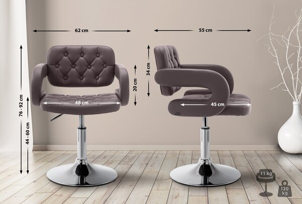 Židle Dublin lounger - Hnědá