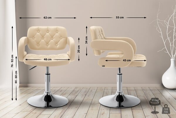 Židle Dublin lounger - Krémová