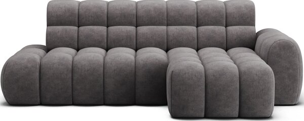 Designová rohová sedací souprava ARIADNE - tmavě šedá, pravý roh