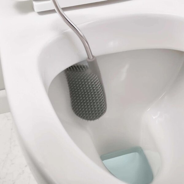 Joseph Joseph Bílo-šedá plastová WC štětka Flex Plus s úložným prostorem