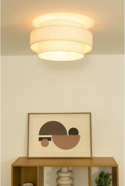 Stropní svítidlo BOHO 1xE27/60W/230V pr. 40 cm bílá