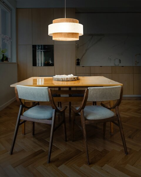 Lustr na lanku BOHO 1xE27/60W/230V pr. 40 cm krémová/juta