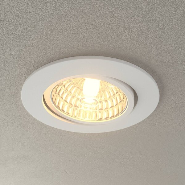 MEGAMAN LED podhledové svítidlo Rico 6,5 W bílé, stmívatelný, Bílá / opál, Chodba, Hliník, Moderní, Zapuštěné kulaté