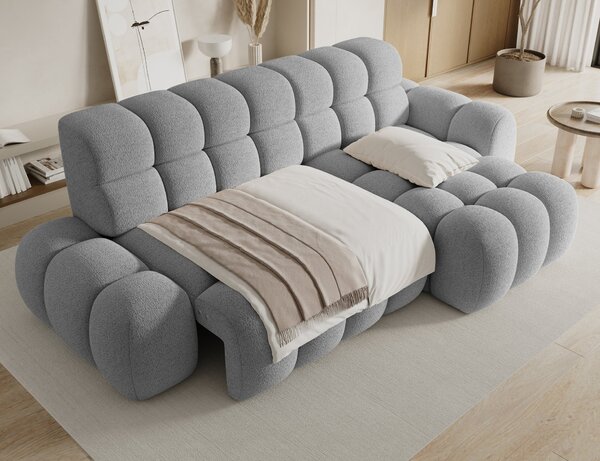 Designová rohová sedací souprava ARIADNE - světle šedá, pravý roh