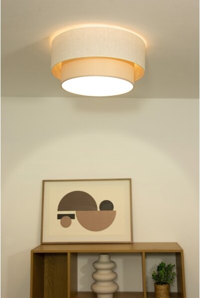 Stropní svítidlo NATIA 1xE27/60W/230V pr. 45 cm krémová