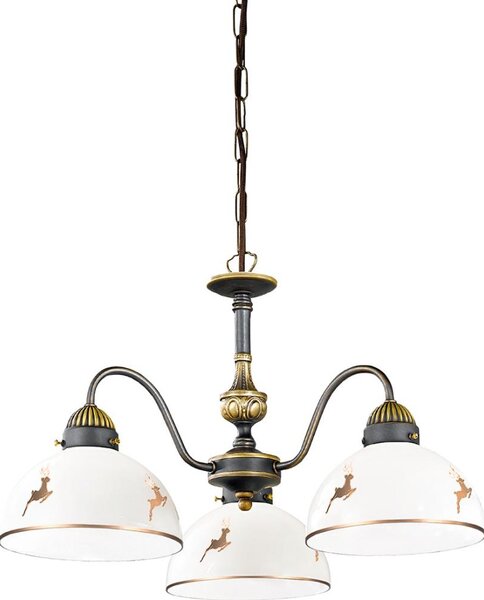 Kolarz 731.83.150 - Lustr na řetězu NONNA 3xE27/75W/230V jeleni rose gold