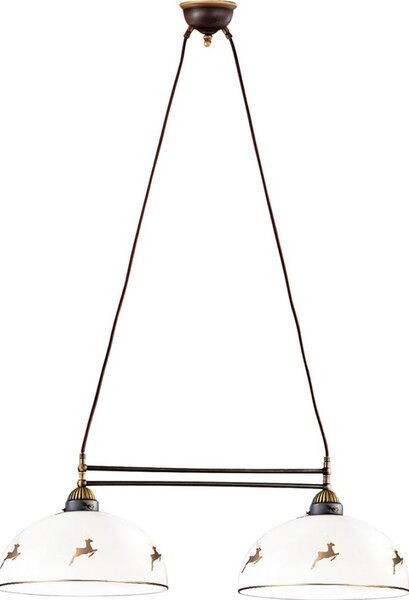Kolarz 731.82.151 - Lustr na lanku NONNA 2xE27/75W/230V jeleni rose gold