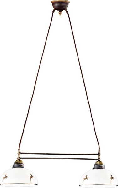 Kolarz 731.82.150 - Lustr na lanku NONNA 2xE27/75W/230V jeleni rose gold
