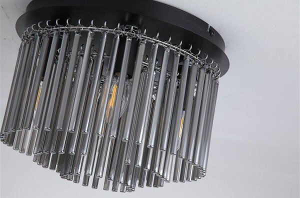 Searchlight 55620-320SM-Stropní svítidlo SWIZZLE 5xE14/60W/230V pr.32 cm kouřová