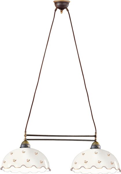 Kolarz 731.82.161 - Lustr na lanku NONNA 2xE27/75W/230V květiny rose gold