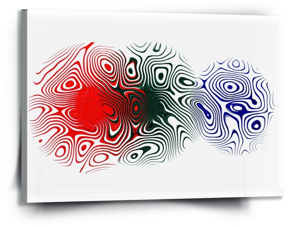 Sablio Obraz Dvoubarevná abstrakce - 90x60 cm
