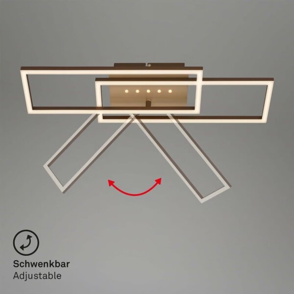 Brilo - LED Stmívatelné stropní svítidlo LED/30W/230V 3000K hnědá
