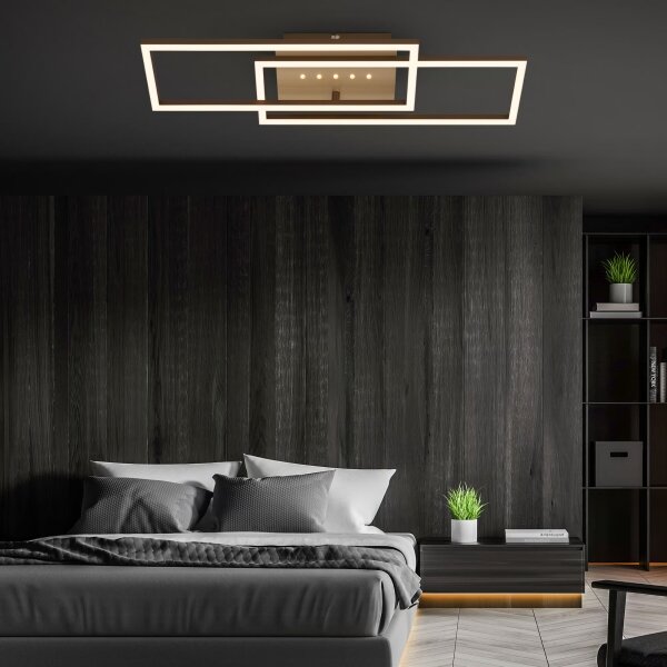 Brilo - LED Stmívatelné stropní svítidlo LED/30W/230V 3000K hnědá