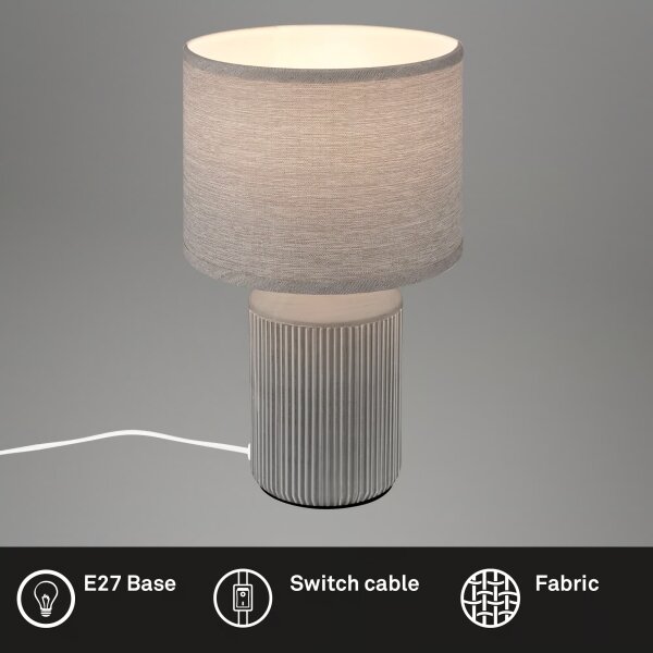 Brilo - Stolní lampa INO 1xE14/10W/230V šedá